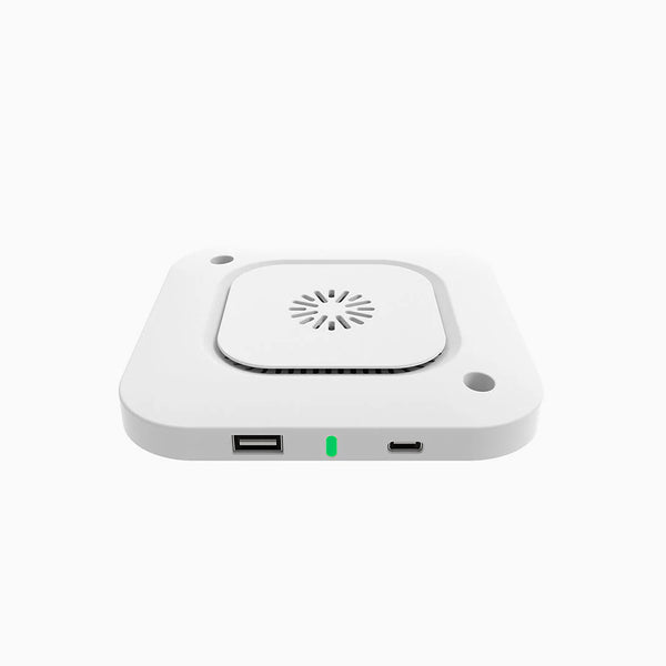 Desky hidden under desk wireless charger in white