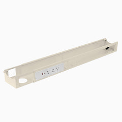 Desky Integrated Cable & Power Channel in Wheat