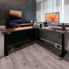 Desky L-Shape Laminate Sit Stand Desk detail view 6