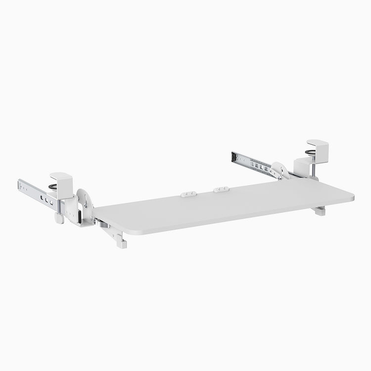 Desky keyboard tray in white 