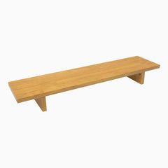 desky wooden monitor stand - light oak rubberwood