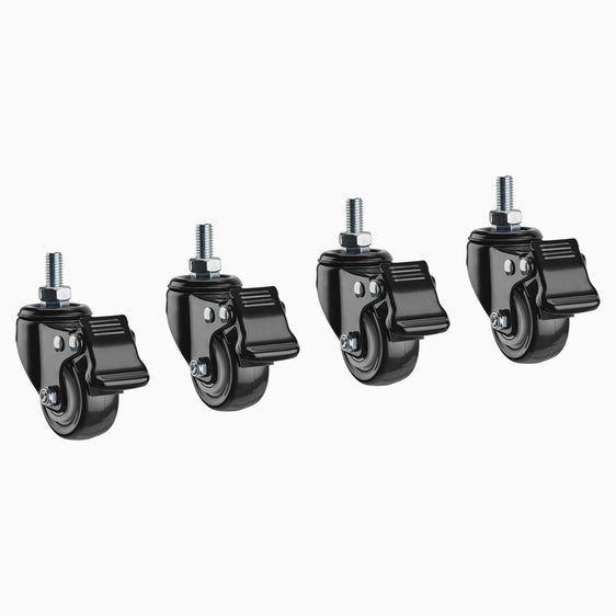 Desky lockable desk caster set 