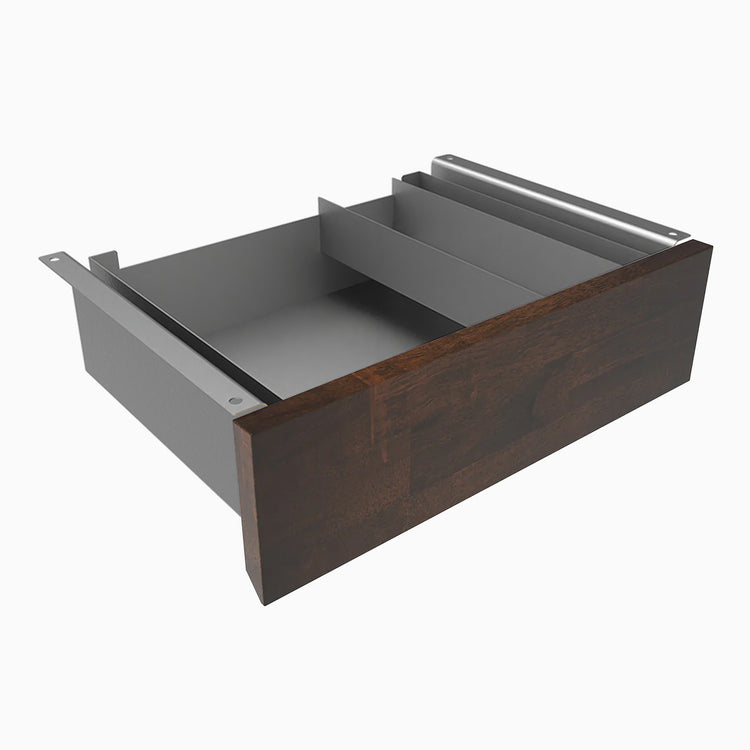 Minimal drawer space grey variant dark walnut