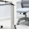 Desky single magnetic cable management in white attached on legs