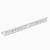 Desky mini cable and power tray in white 6 power