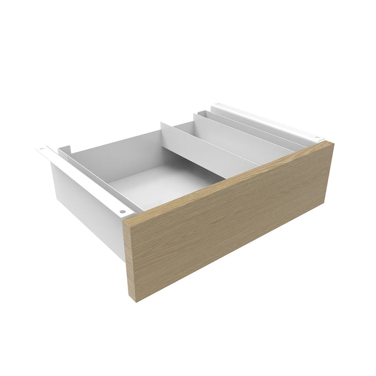 Desky Minimal Under Desk Drawer-White-Classic Oak - Desky Canada