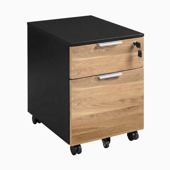 Desky minimal filing cabinet in white oak