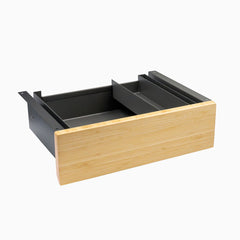 Desky Minimal Under Desk Drawer, Bamboo desktop, Space Gray frame