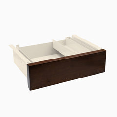 Desky Minimal Under Desk Drawer, Dark Walnut Rubberwood desktop, Wheat frame