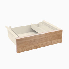 Desky Minimal Under Desk Drawer, Natural Rubberwood desktop, Wheat frame