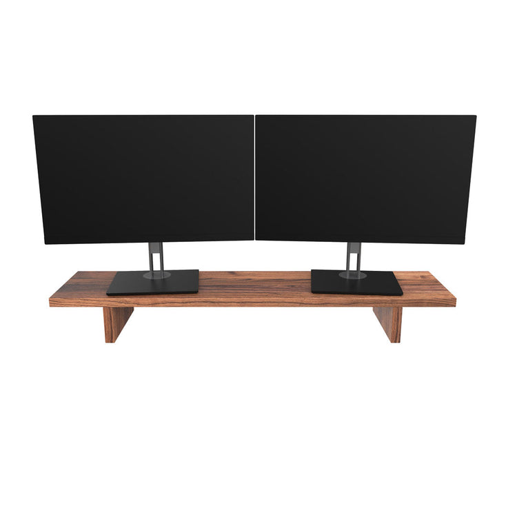 Desky Monitor Stand-Walnut Hardwood- - Desky Canada