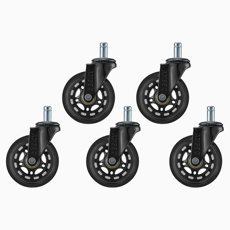 Desky black caster wheels