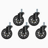 Desky black caster wheels