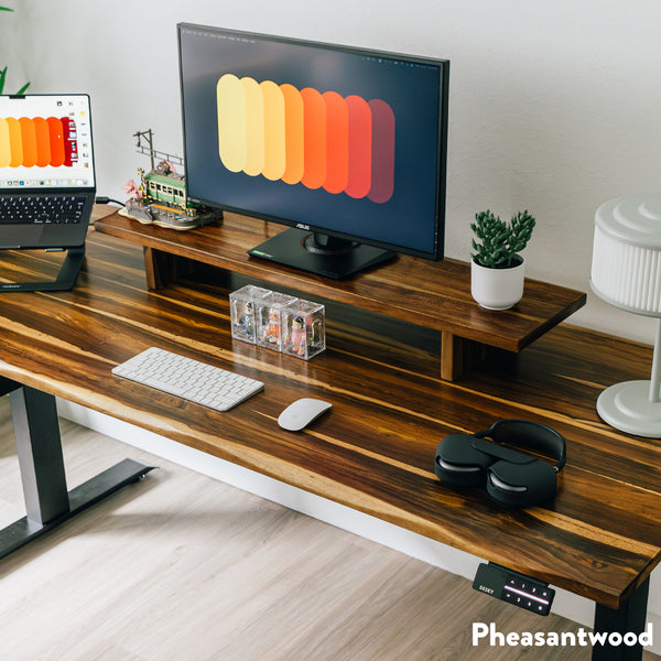 desky pheasantwood monitor stand