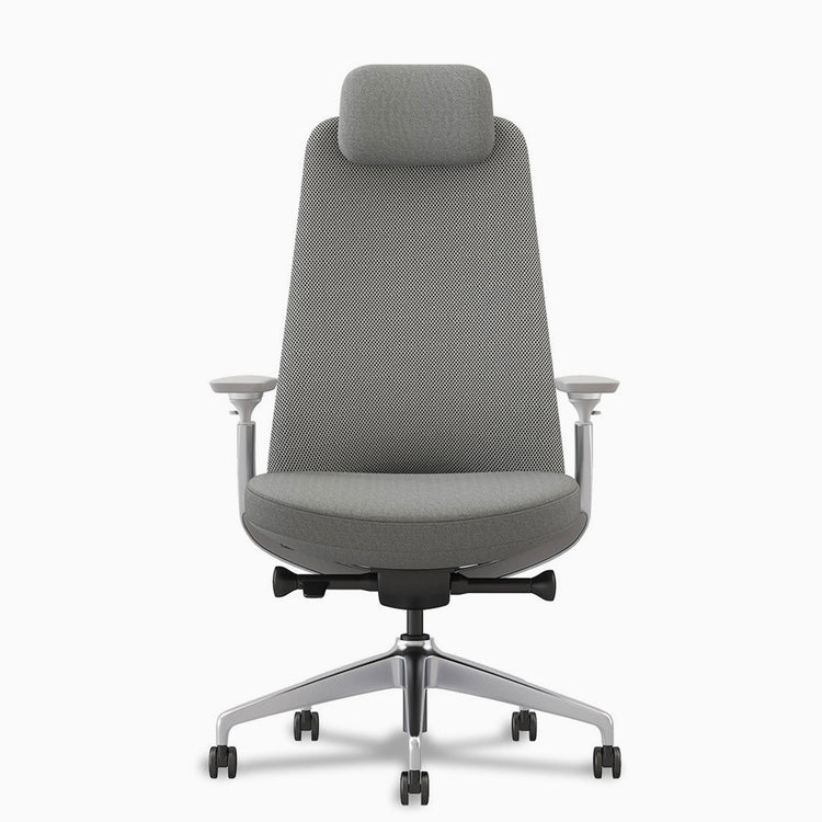 Pinnacle executive office chair light grey color - Desky