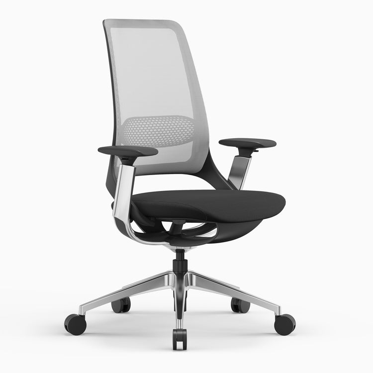 Pulse desk chair with no headrest in black - Desky