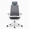 Pulse supportive desk chair in white with headrest