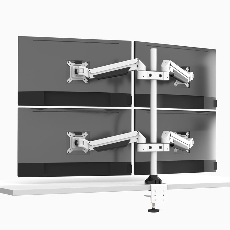 Quad monitor arm in white - Desky