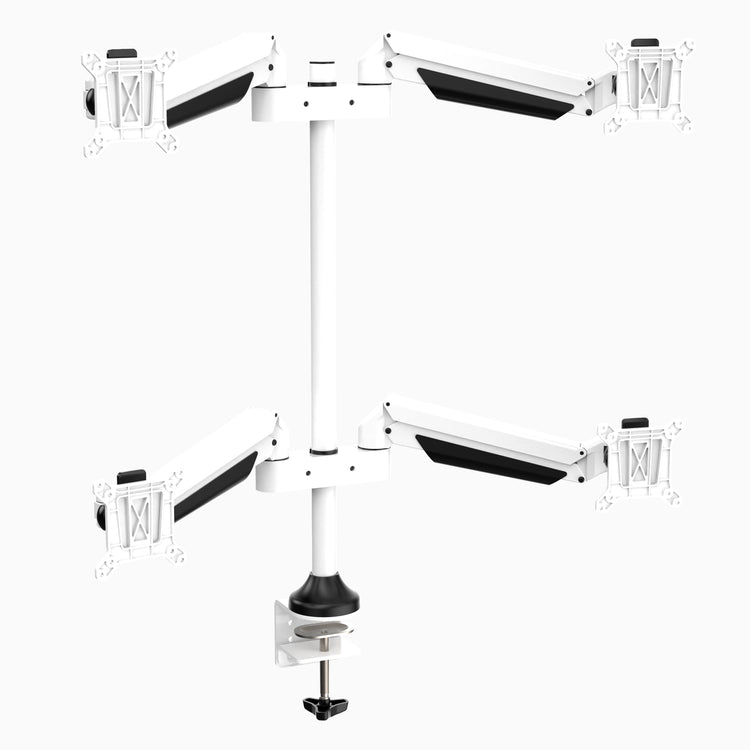 Desky Quad monitor arm in white