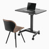 Desky electric pedestal desk with laptop