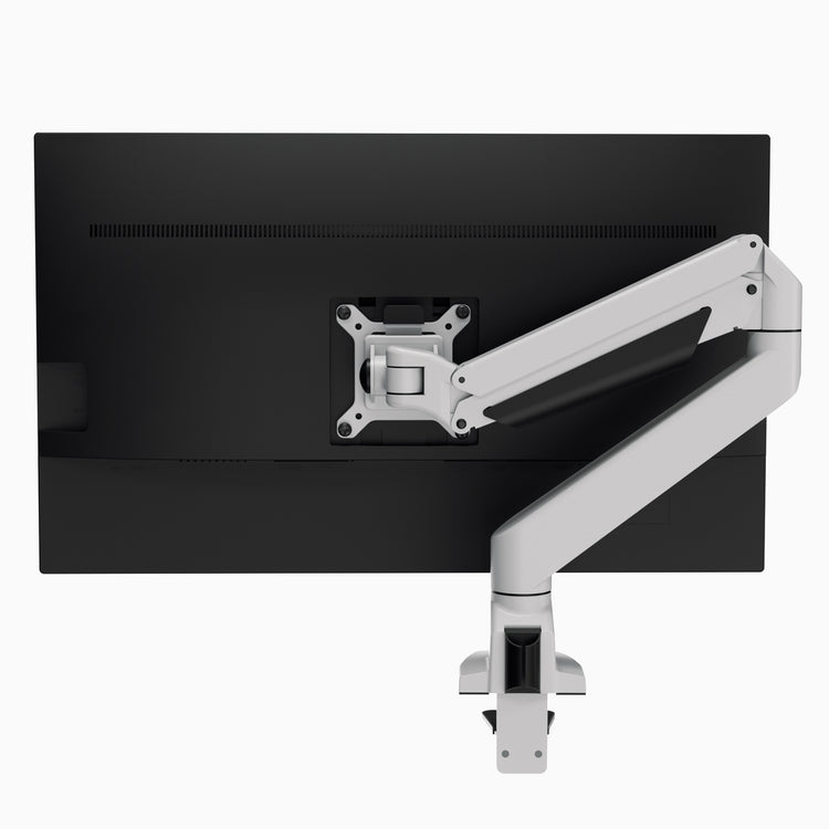 Heavy duty desky monitor arm in white 