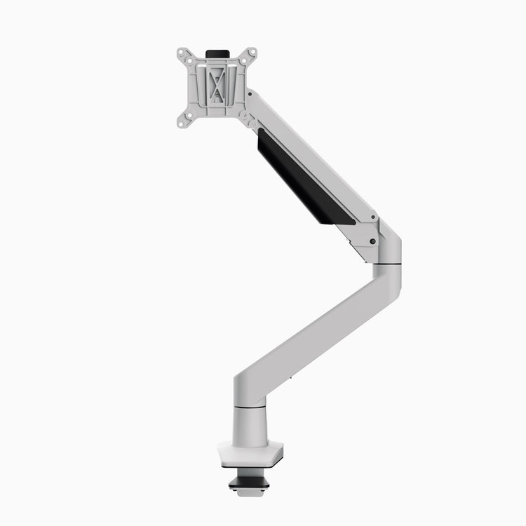 heavy duty Desky monitor arm in silver 