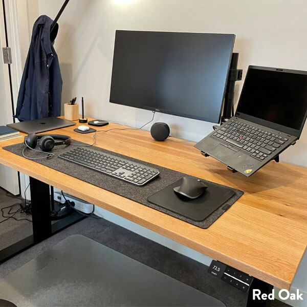 dual hardwood standing desk