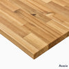 Acacia Softwood desktop corner finish Desky