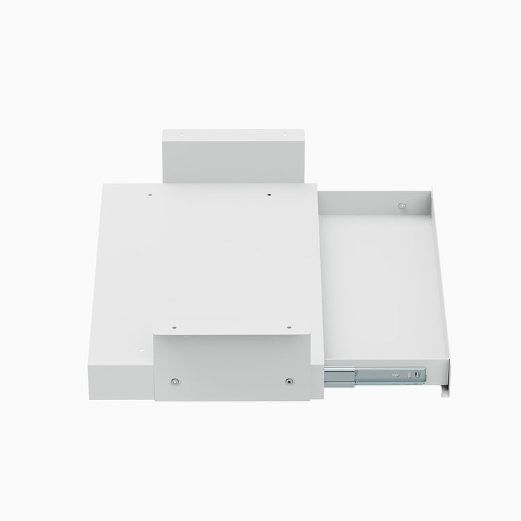 Desky ultra slim drawer in white with book gap