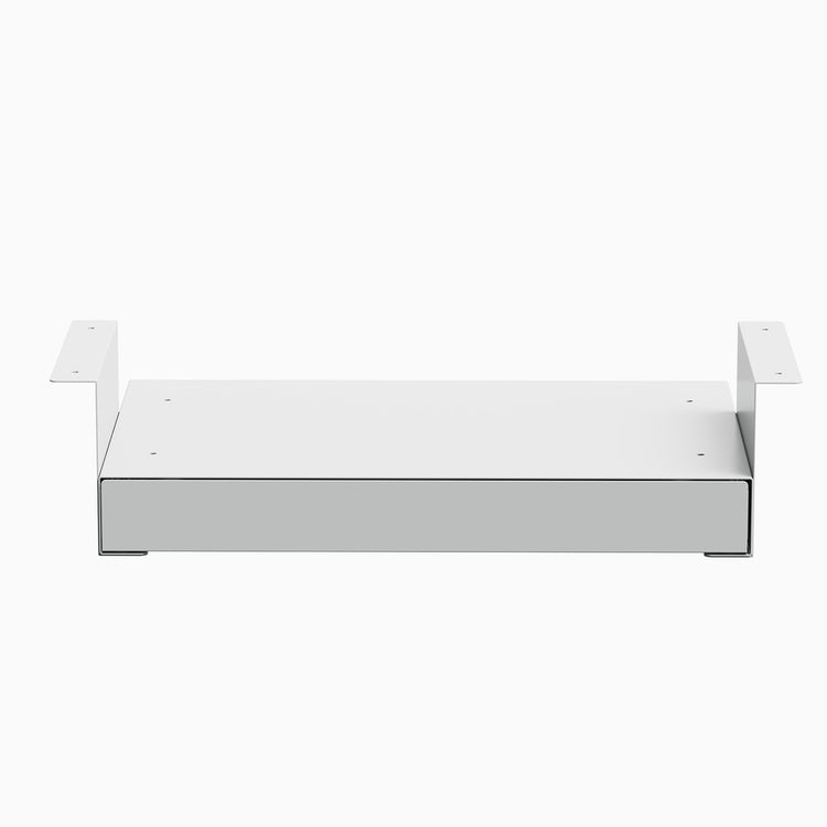 Desky ultra slim drawer in white with book gap