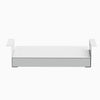 Desky ultra slim drawer in white with book gap