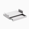 Desky ultra slim drawer in white with book gap