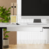 Desky ultra slim drawer in white attached to desk