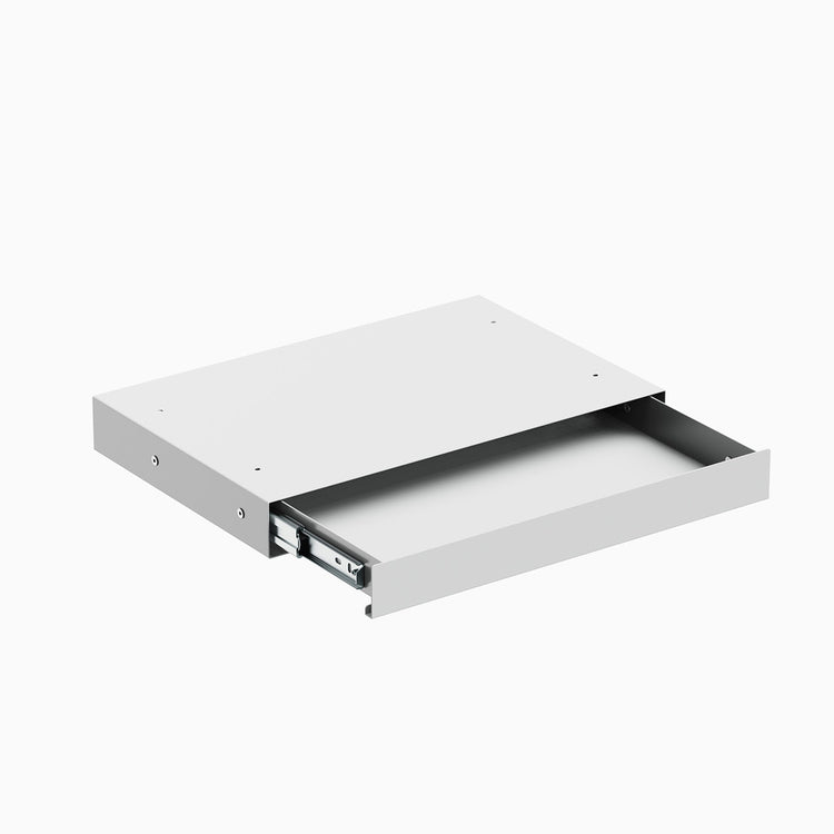 Desky ultra slim drawer in white no book gap