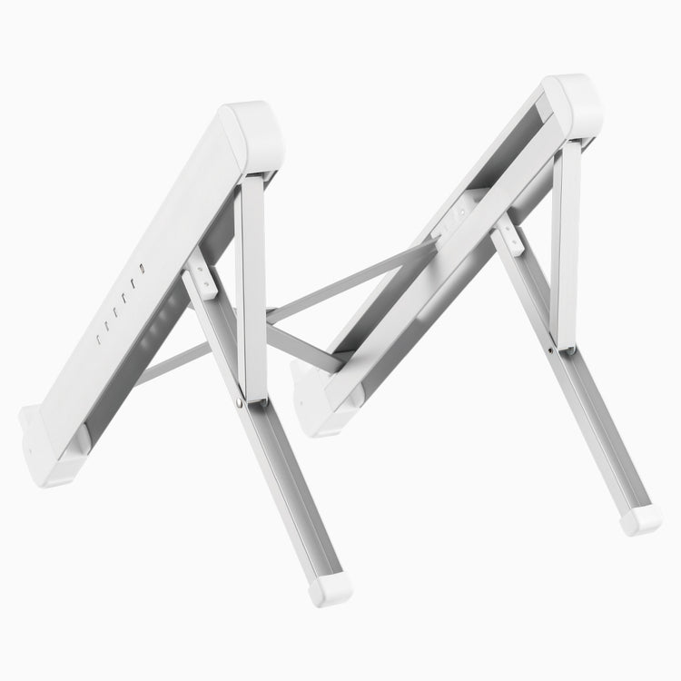 White portable laptop riser