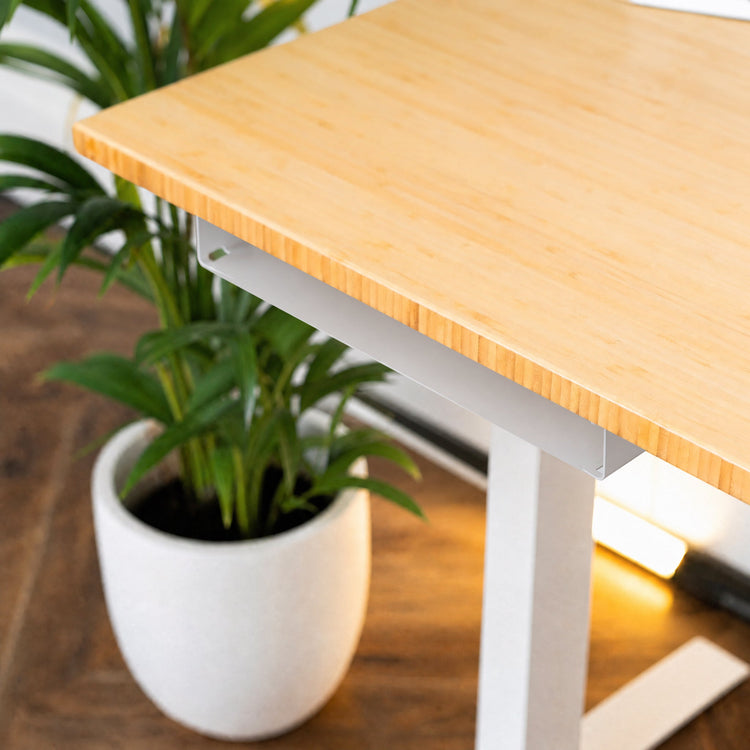 Minimalist steel under desk shelf