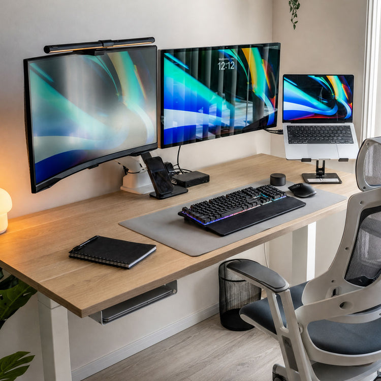 Desky Under Desk Ultra Slim Shelf