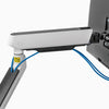 Dual LED monitor arm cable management