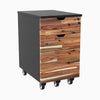 Softwood acacia minimal filing cabinet