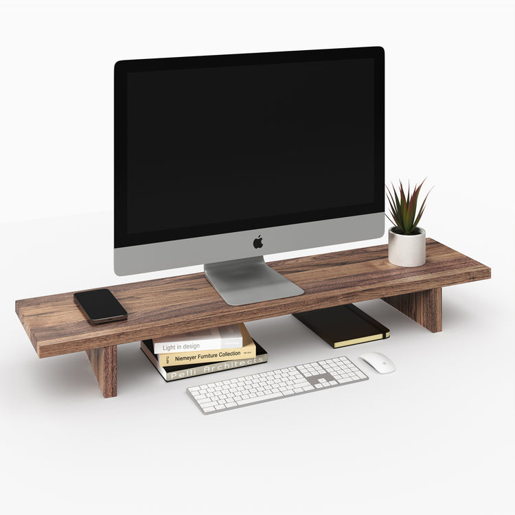 Desky Monitor Stand-Walnut- Desky US