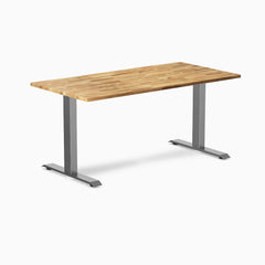 Desky Zero Hardwood Office Desk, Acacia desktop, Space Gray frame