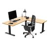 zero bamboo l-shape office desk