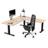 zero melamine l-shape fixed office desk