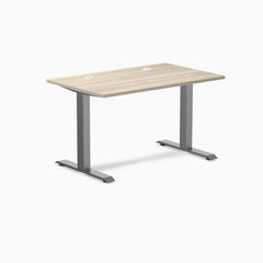 Desky Zero Laminate Office Desk, Classic Oak desktop, Space Gray frame