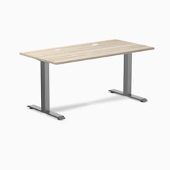 Desky Zero Laminate Office Desk, Classic Oak desktop, Space Gray frame