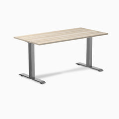 Desky Zero Laminate Office Desk, Classic Oak desktop, Space Gray frame