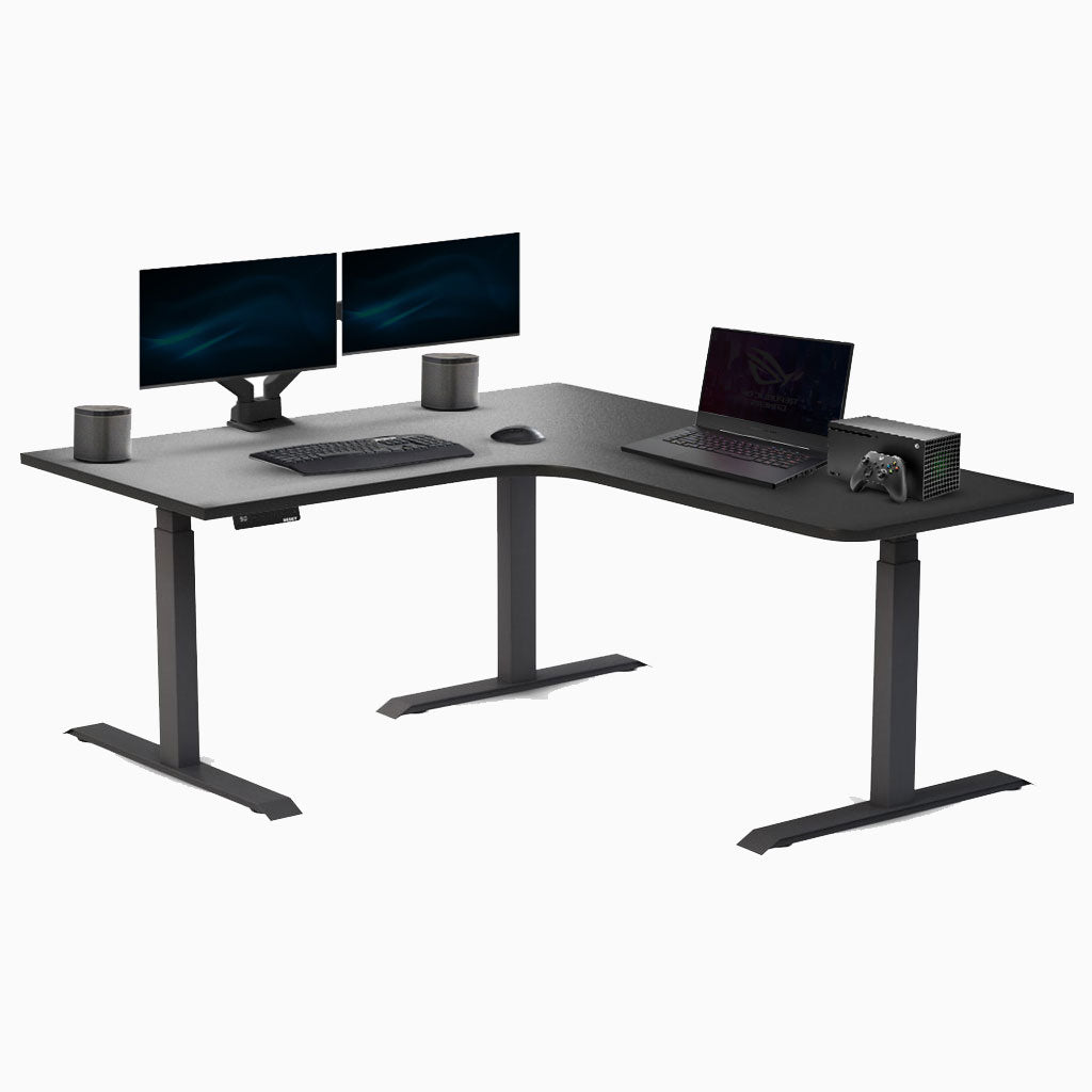 Electric Corner Gaming Standing Desk | L Shaped Gaming Desk - Desky