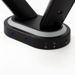desky dual led gaming monitor arm base components