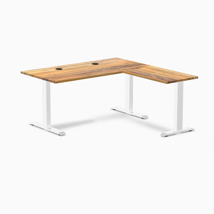 Desky Zero Hardwood L-Shape Office Desk