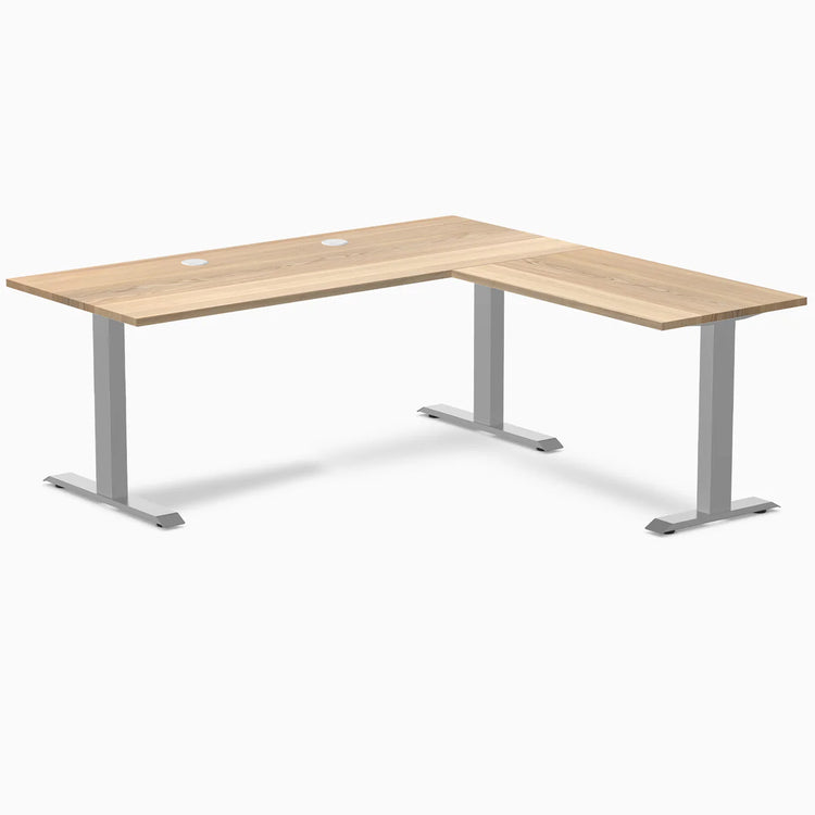 Desky Zero Hardwood L-Shape Office Desk